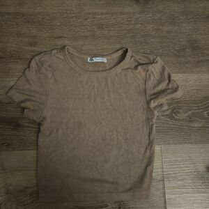 Zara‎ Brown Crop Top